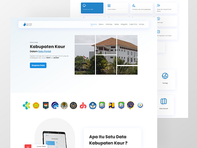 Satu Data Kabupaten Kaur concept design goverment indonesia landing page ui ux