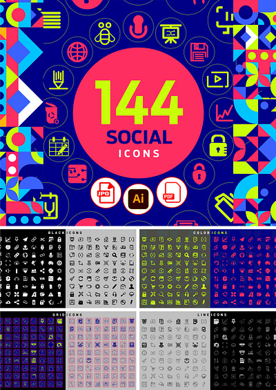 Social Icon Design branding design icon logo social icon design