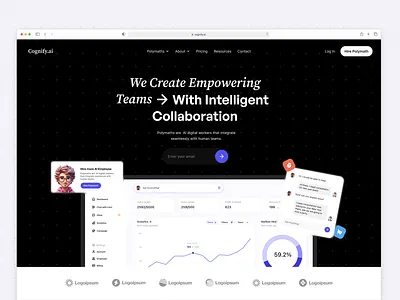 AI Virtual Assistant - Landing Page Design ai ai bot app branding interaction design landing page minimal ui virtual assistant web app website website design