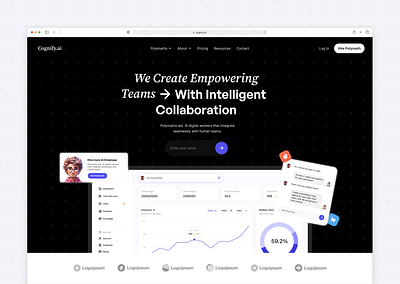 AI Virtual Assistant - Landing Page Design ai ai bot branding landing page minimal ui virtual assistant