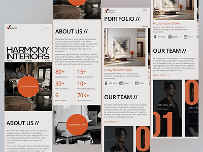 INTERIOR DESIGN STUDIO / LANDING PAGE / UI/UX design figma interactive landing page responsive typography ui uiux ux web design