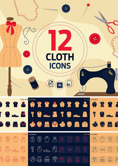 Cloth Icons Design 3d branding cloth icons design graphic design logo