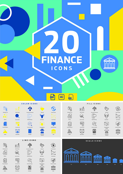 Finance Icons Design branding finance icons design graphic design logo