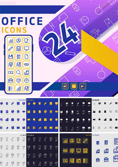 Office Icon Design branding graphic design logo office icon design