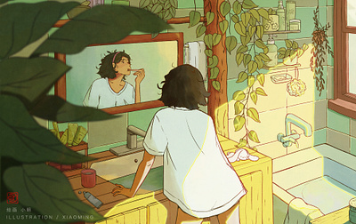 A leisurely day. illustration