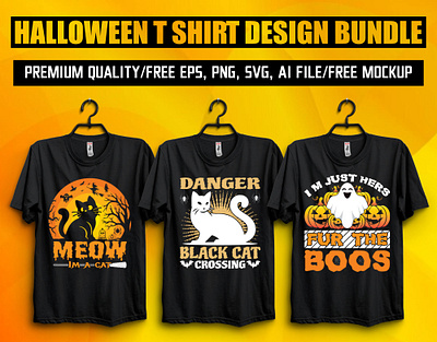 Halloween T shirt Design Bundle boos branding cat cat vector custom custom graphic design etsygiftshops graphic design halloween halloween art halloween tree illustration logo pumpkin design t shirt t shirt design ui vector vector art