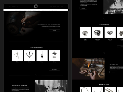 Parabellum LDN - Handcrafted Alternative Jewellery Brand Website alternative bespoke branding dark design ecommerce jewelry shop ui ux websight