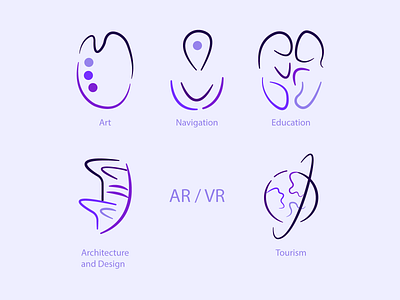 Icons for AR / VR design graphic design icons illustration skillbox vector