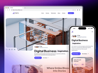 Digital Business — Landing page agency design digital agency landing landing page marketing seo marketer ui unified ui unifiedui ux uxui