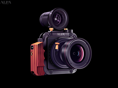 Alpa camera alpa analogic analogue brandillustration camera design illustration lens trystram