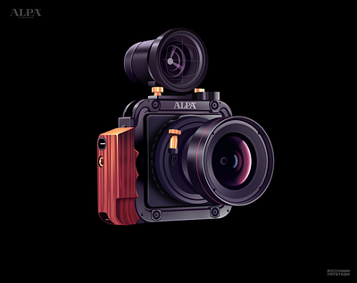 Alpa camera alpa analogic analogue brandillustration camera design illustration lens trystram