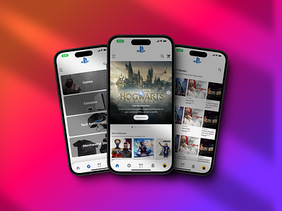 PlayStation Mobile App 3d animation art branding design gaming illustration mobile app mobile app design moodboard playstation product design sony tech ui ui design uiux uiux design ux design