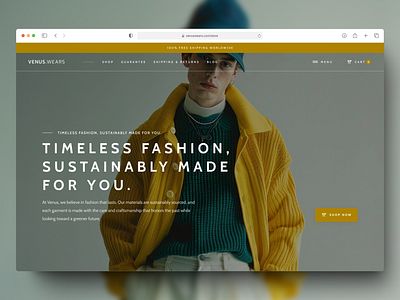 Venus Wears E-commerce Store 3d animation app branding dseign ecommerce fashion graphic design hero section landing page landing page design logo modern moodboard product design ui uiux uiux design visual design website