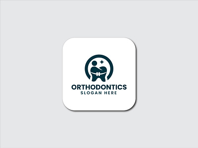 ORTHODONTICS Dental Logo brand branding business combined dental design doctor graphic design health hospital icon illustration logo medical minimal mom orthodontics shape logo teeth vector