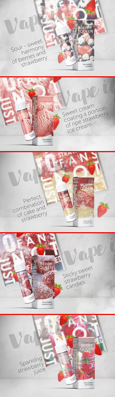 Vape package design Berry Queen package vape