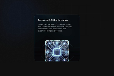 Enhanced CPU Performance Card animation bento card clean design mobile modern web website