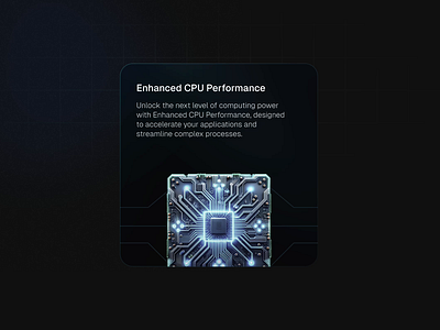 Enhanced CPU Performance Card animation bento card clean design mobile modern web website