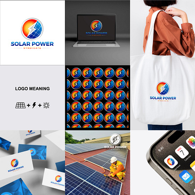 SOLAR POWER LOGO DESIGN agency brand book brand guideline brand identity branding creative logo design graphic design logo logo design solar logo solar panal