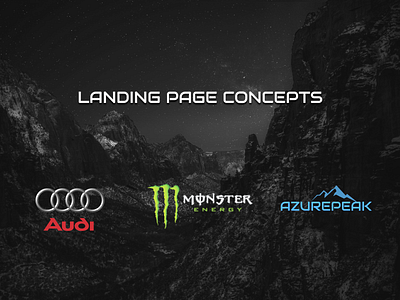 Landing Page Concepts audi concept landing page monster energy ui uiux ux web web design web ui website website inspo web app