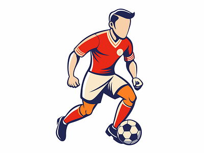 Playing Football Illustration branding design graphic design illustration logo vector