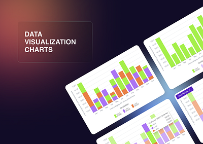 Data Visualization Chart (Graphs) charts dark dashboard design graphs minimal saas typography ui ui design ux visual web design webdesign