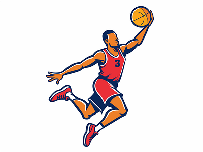 Playing Basketball Illustration branding design graphic design illustration logo vector