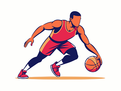 Palying Basketball Illustration branding design graphic design illustration logo vector