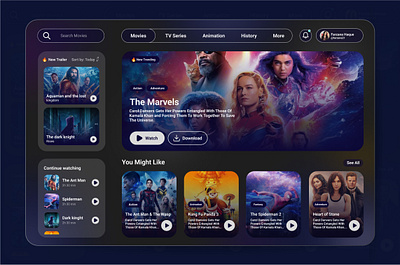 Stream App Spatial UI Design 🎬 app design dashboard ui graphic design landing page landing page ui movie app ui ott patfrom ui stream app stream app spatial ui stream app spatial ui design ui ui design ui ux