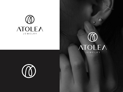 ATOLEA JEWELRY LOGO a letter mark atolea bangle brand identity elegant high end jewelry logo logo logo designer logotype luxury jewelry neckless ring women fashion