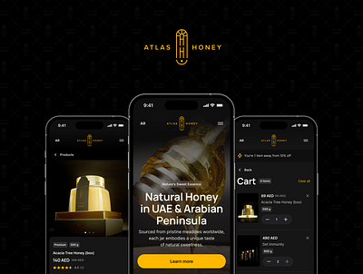 Atlas-Honey design e commerce honey product design shop site ui ux ux ui web site