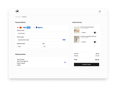 E-commerce Checkout page - Daily UI 002 checkout page daily ui dailyui e commerce ecommerce figma page design ui ui design website website design