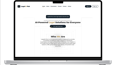 LegalAi-Pak: AI-Powered Legal Solutions ai desiging landing page noumanejaz64 ui ux