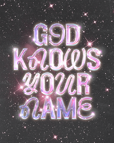 God knows your name | Christian Poster christian