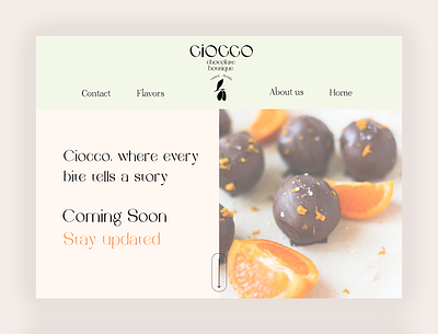 Ciocco Chocolate Boutique Miami figma landing page uxui web design website