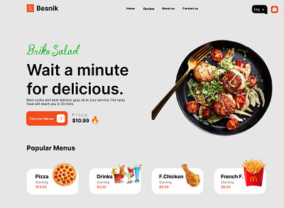 Food application design graphic design ui