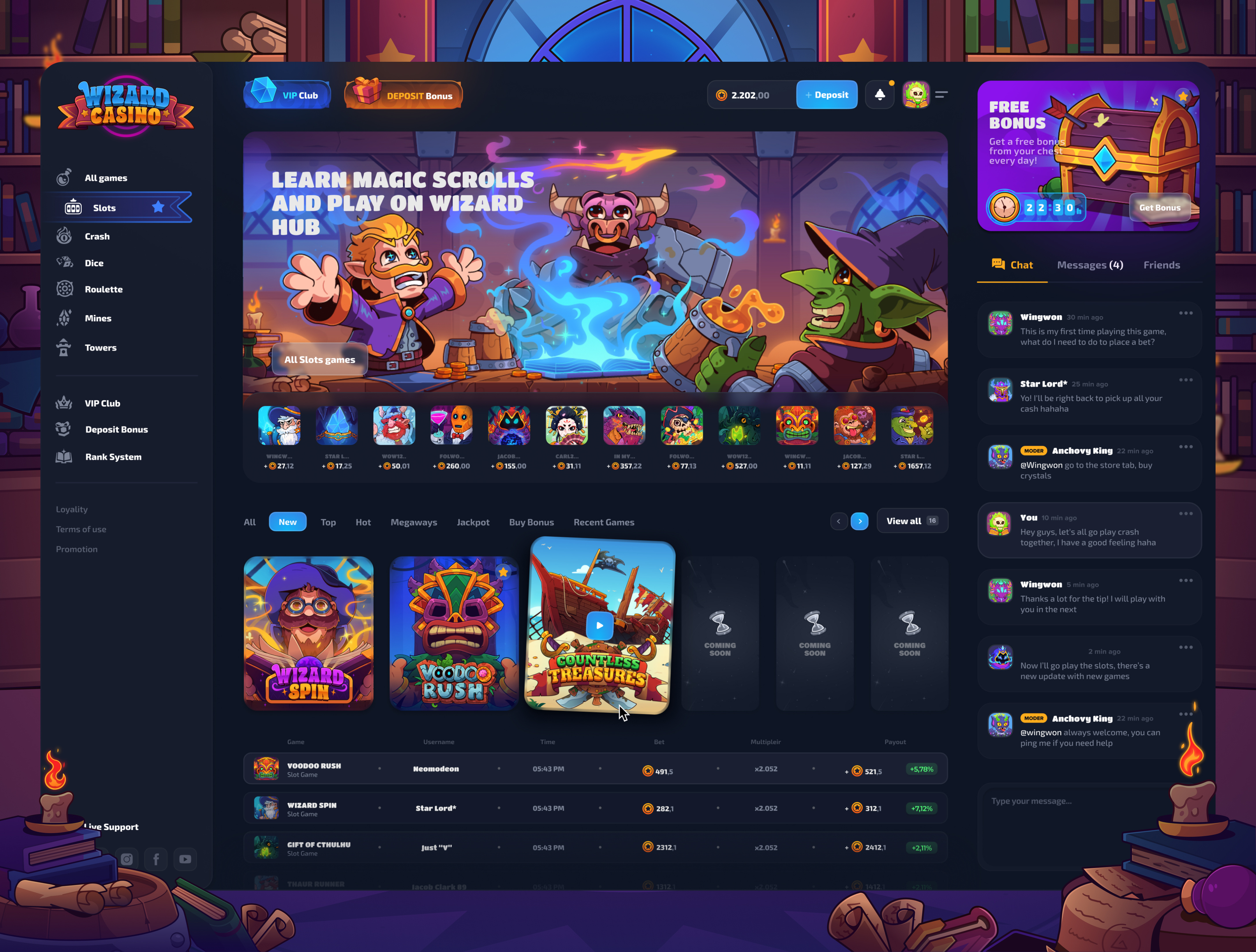 Example of Casino Online  (Desktop + Mobile)