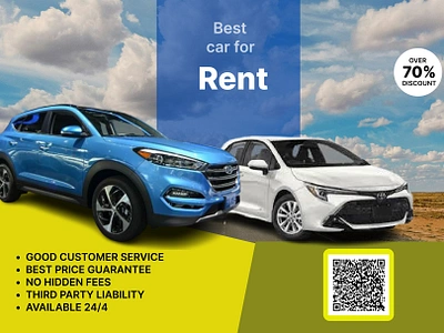 Car Rent Poster graphic design ui