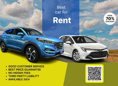 Car Rent Poster graphic design ui