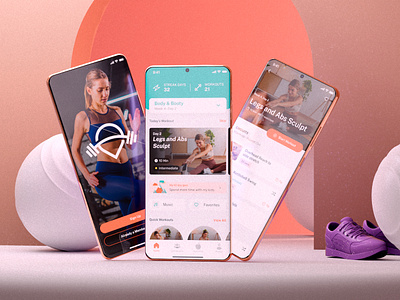 White Label Fitness App design exercise fitness fitness app health homescreen mobile app ui ui design uiux user experience ux ux design wellness whitelabel workout