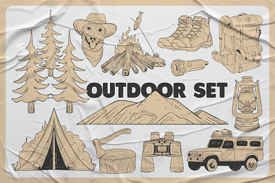 Outdoor Adventure Design Set outdoor lifestyle design