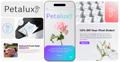 Petalux - Brand Identity [Approved] ad design brand identity branding logo logo design marketing