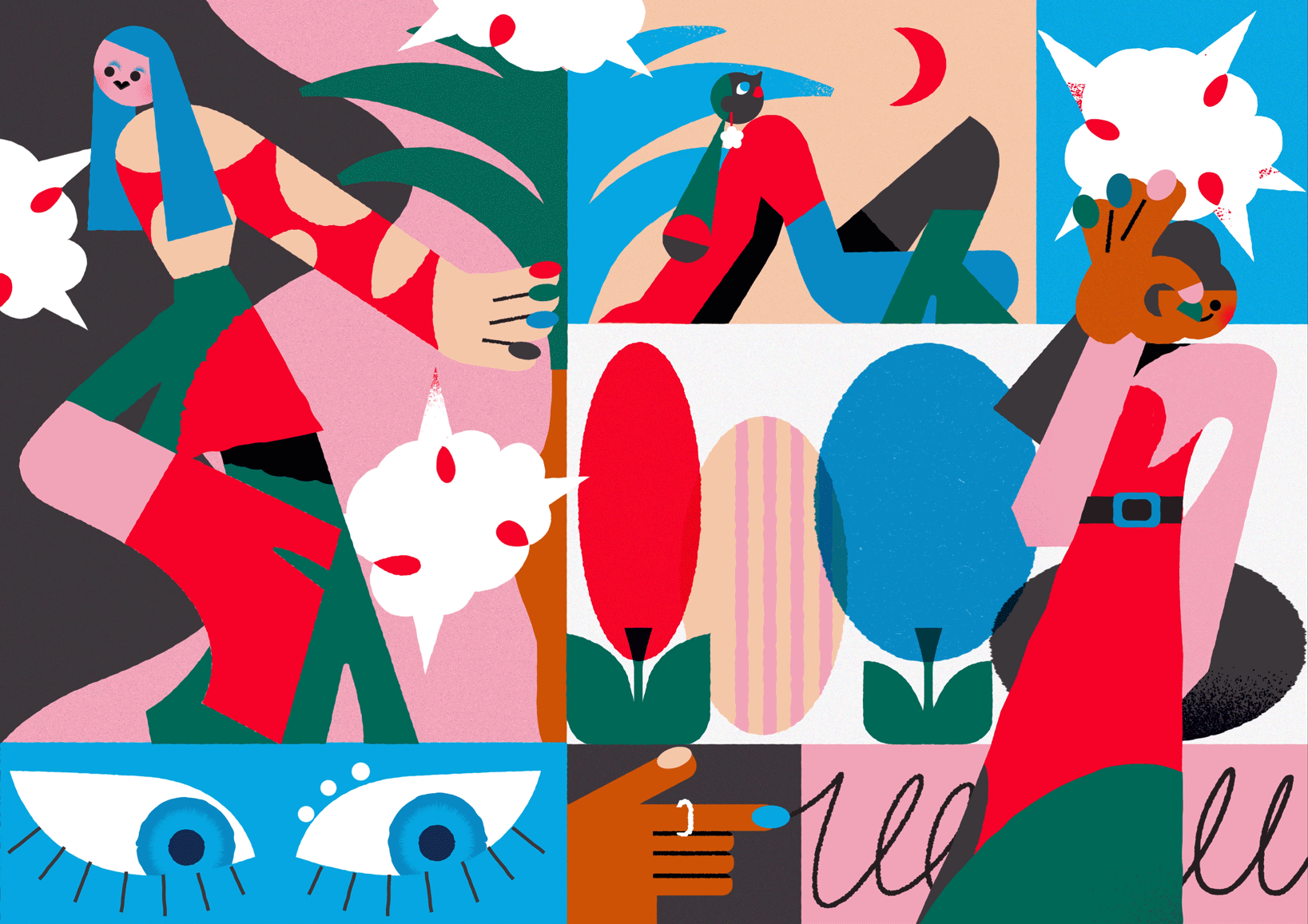 Girlsss! animation gif illustration