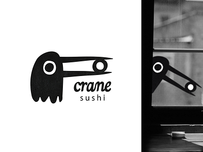 Crane art branding crane design graphic design japan logo logodesign logotype restaurant rolls sushi vector