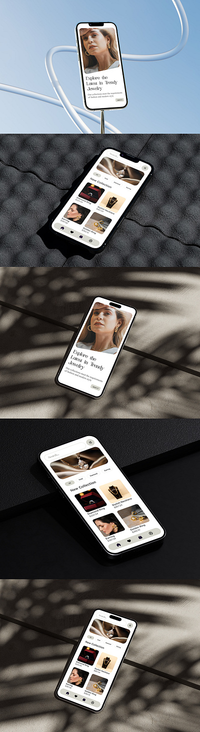 Jewellery Shop App Concept modern ui trends.