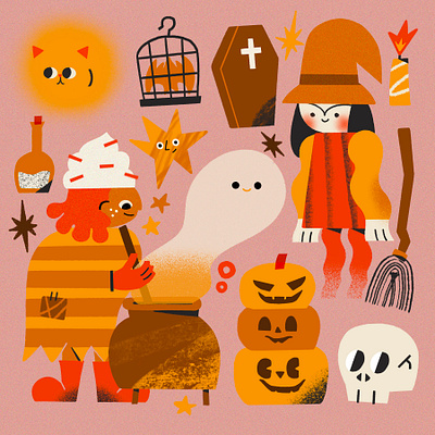 Halloweeeen Collection gif illustration