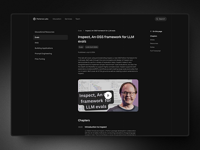 Parlance Labs Documentation ai documentation article article page blog blog page dark mode docs developer docs docs documentation documentation page education education page llm llm docs llm documentation