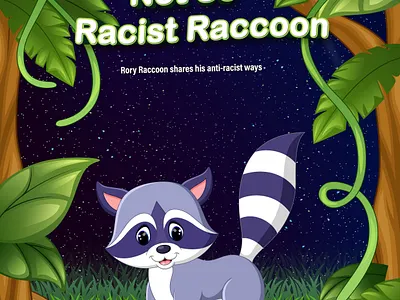 Not so Racist Raccoon animal story illustrations book book illustrations children book illustration kids story semi realistic vector watercolor