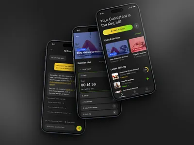 Workout App branding graphic design logo ui