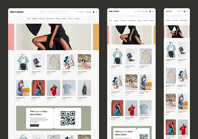 Hila's Closet - Clothing Store clothing store concept ecommerce eshop minimal store ui