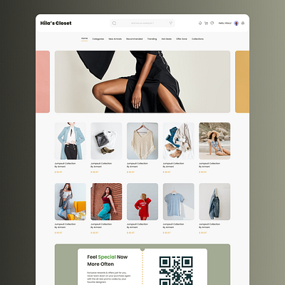 Hila's Closet - Clothing Store clothing store concept ecommerce eshop minimal store ui